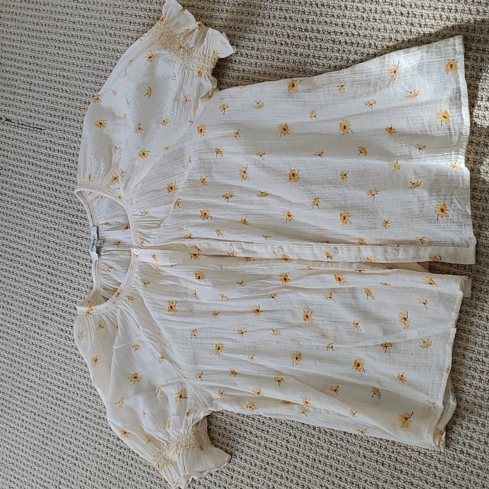 Madewell Flower printed blouse